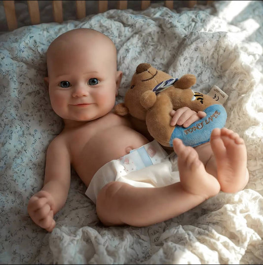 16-Inch Full Platinum Silicone Reborn Doll – Realistic Soft Silicone Baby with Weighted Feel, Lifelike Newborn with Accessories for Gift & Collection